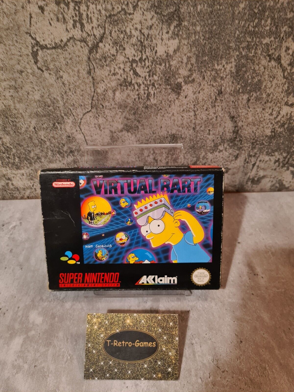 SNES Super Nintendo Virtual Bart mit OVP und Anleitung EUR - T-Retro-Games 