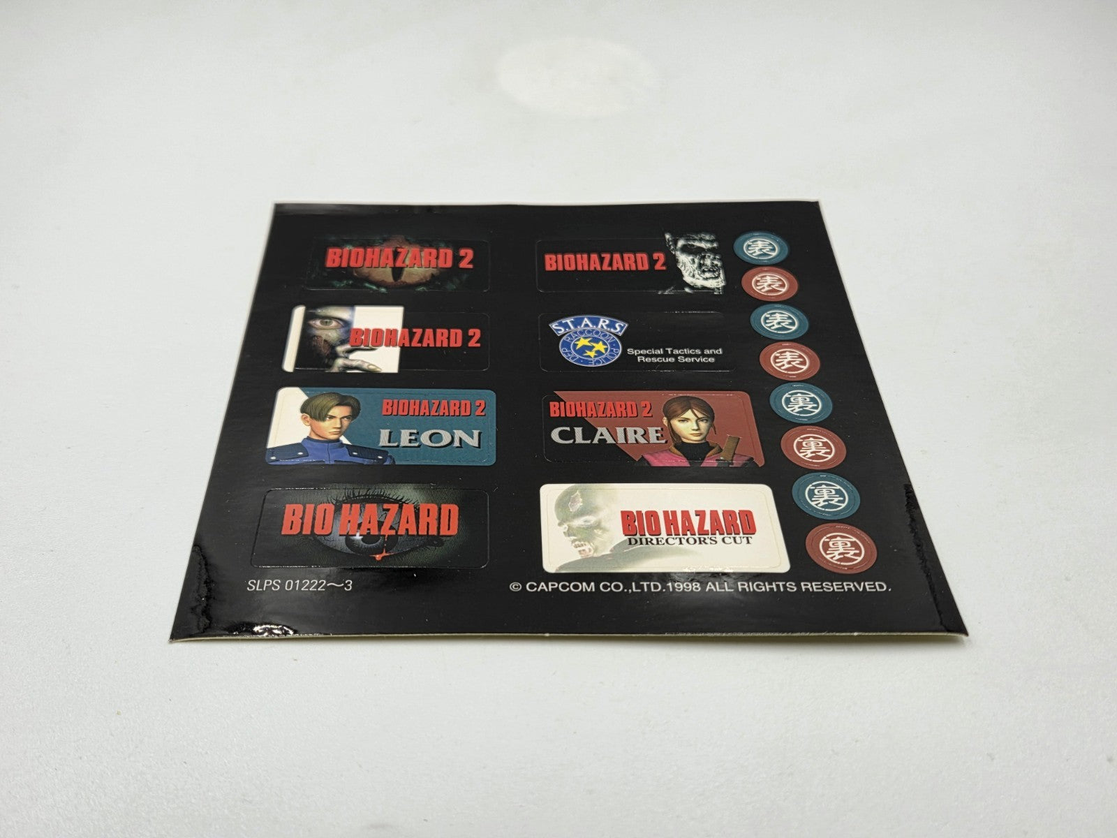 BioHazard 2 Resident Evil Sticker Aufkleber PS1 Playstation PSX 1998