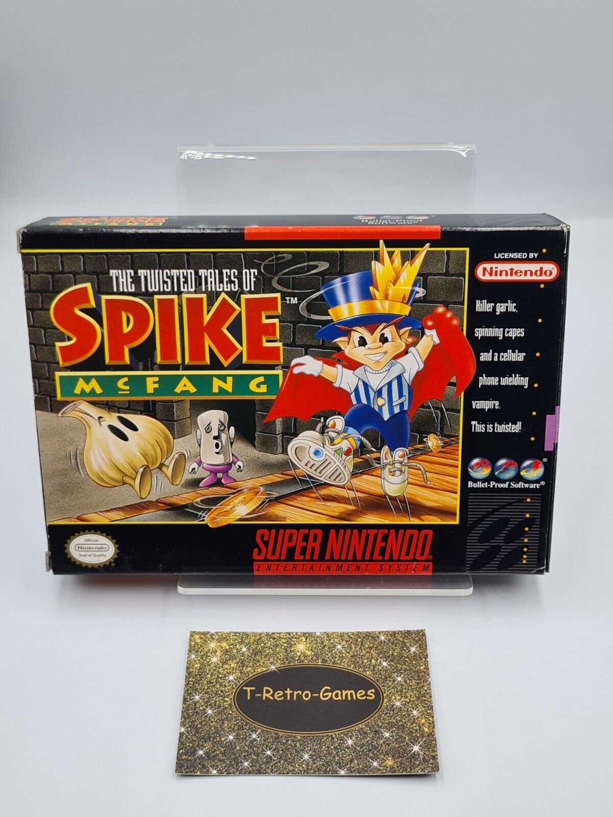 SNES Super Nintendo The Twisted Tales of Spike Mcfang + OVP + Anleitung NTSC-USA - T-Retro-Games 