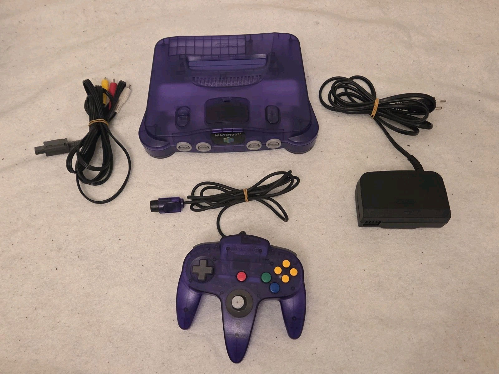 Nintendo 64 N64 Konsole Console Purple Grape + Controller + Kabel Lila Violett