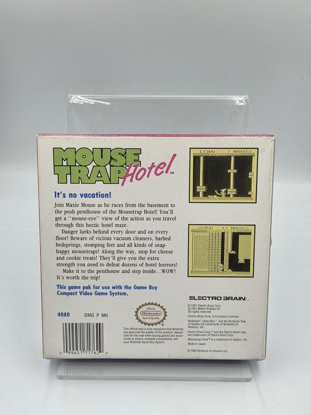 Nintendo Game Boy Classic Spiel Mouse Trap Hotel mit OVP und Anleitung USA