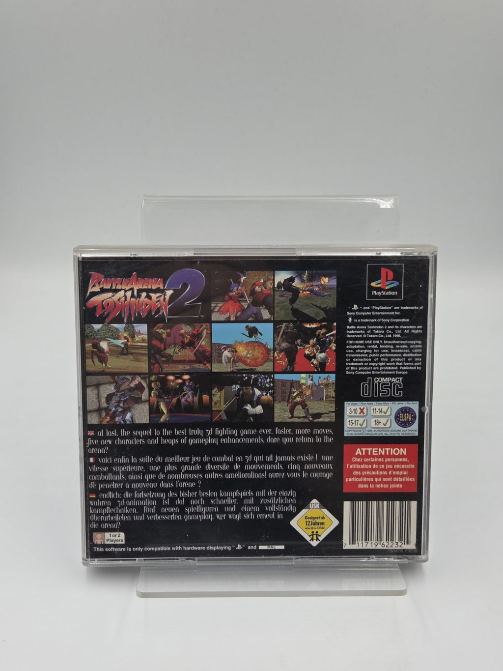 PS1 Playstation 1 Spiel Battle Arena Toshinden 2 + OVP +  Anleitung Multilingual
