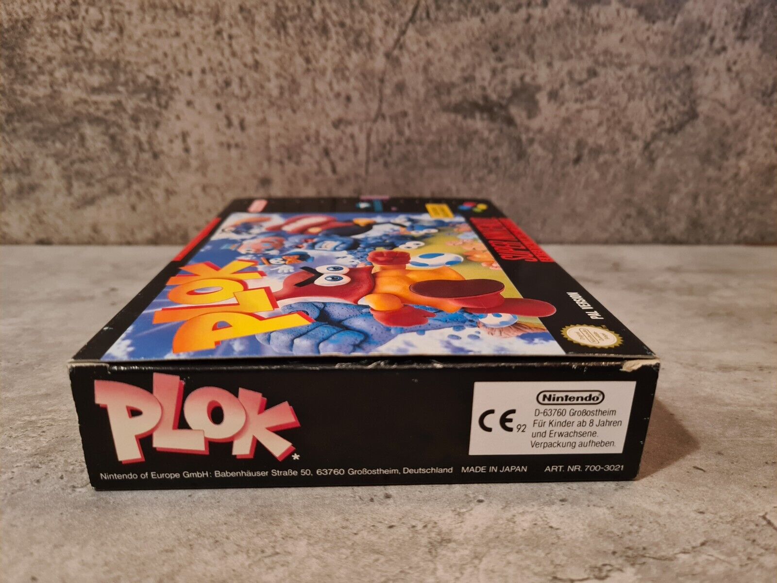 SNES Super Nintendo Plok mit OVP und Anleitung NOE/SFRG - T-Retro-Games 