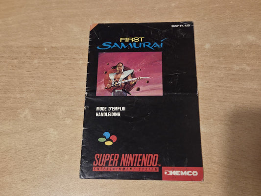 SNES First Samurai Spielanleitung Instruction Booklet FAH