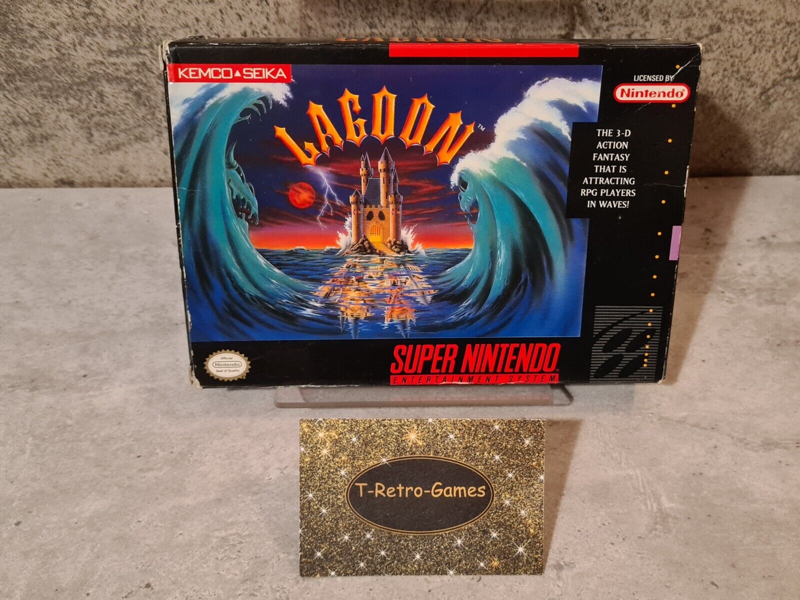 SNES Super Nintendo Lagoon mit OVP und Anleitung NTSC USA - T-Retro-Games 