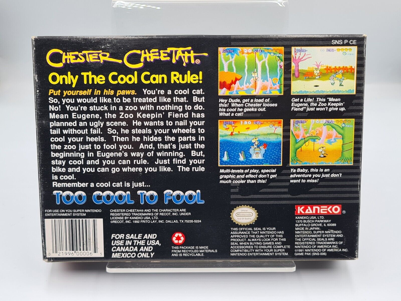 SNES Super Nintendo Chester Cheetah To Cool To Fool mit OVP +Anleitung NTSC USA - T-Retro-Games 