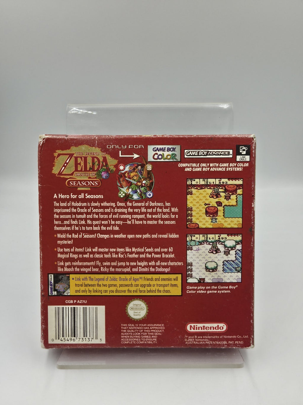 Game Boy Color The Legend of Zelda Oracle of Seasons mit OVP und Anleitung AUS