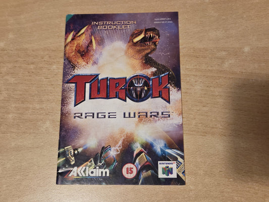 N64 Nintendo 64 Turok Rage Wars Spielanleitung Instruction Booklet UKV