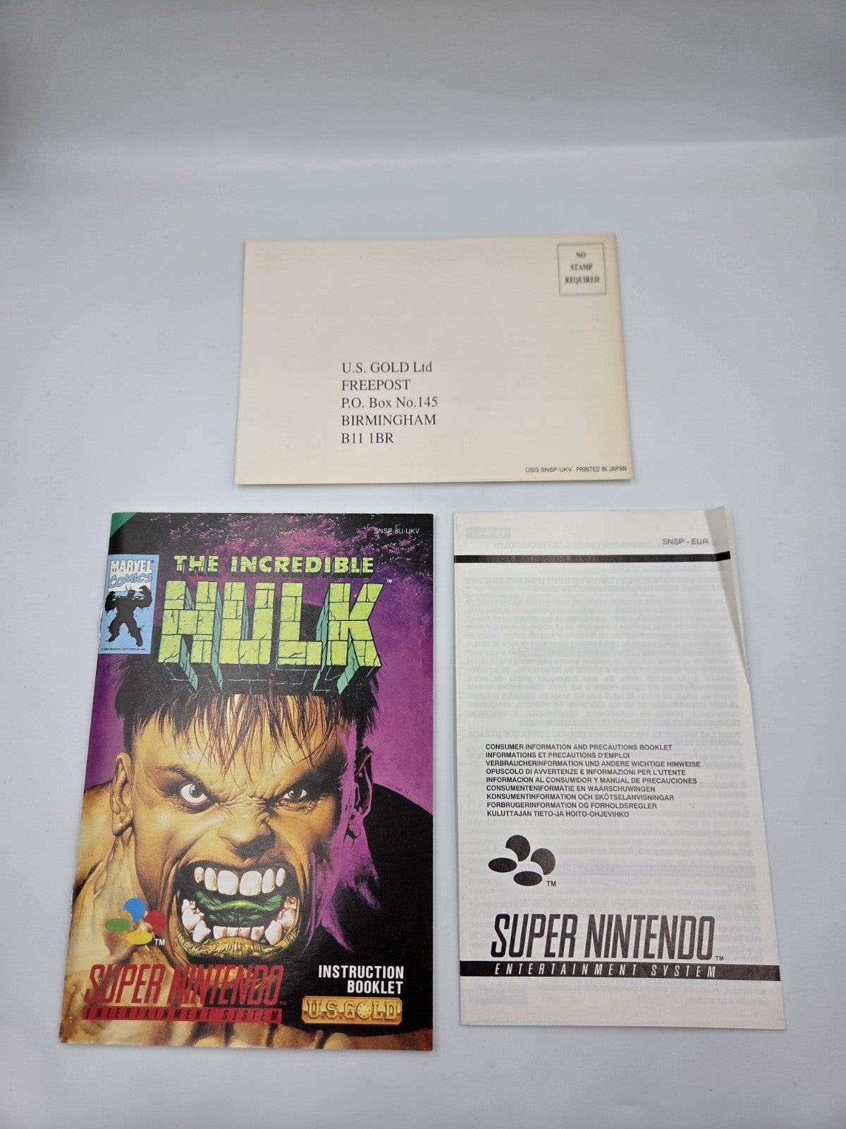 SNES Super Nintendo The Incredible Hulk mit OVP und Anleitung EUR