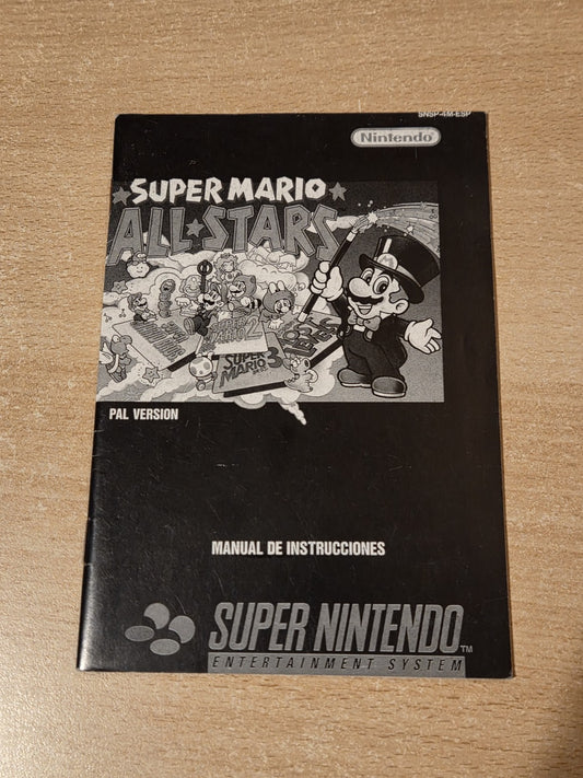 SNES Super Nintendo Super Mario Allstars Spielanleitung Instruction Booklet ESP