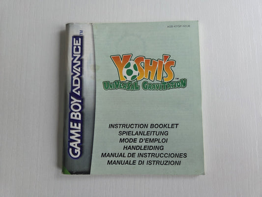 Nintendo Game Boy Advance Yoshi's Universal Gravitation Spielanleitung NEU6
