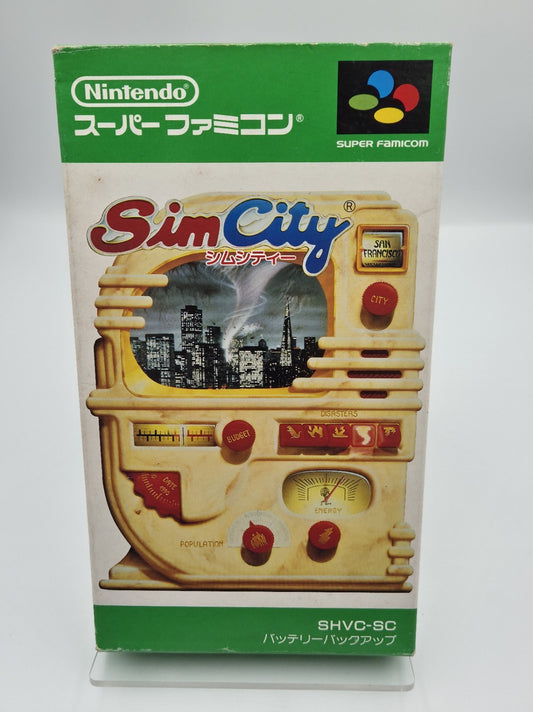 SFC Super Famicom Sim City mit OVP und Anleitung Japan