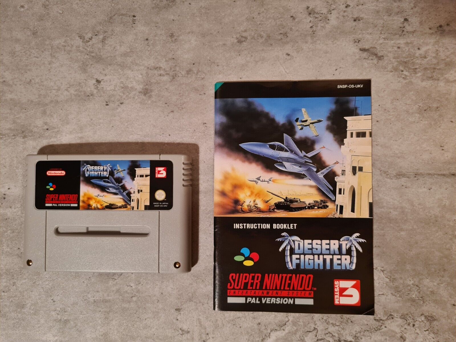 SNES Super Nintendo Desert Fighter mit OVP und Anleitung UKV - T-Retro-Games 