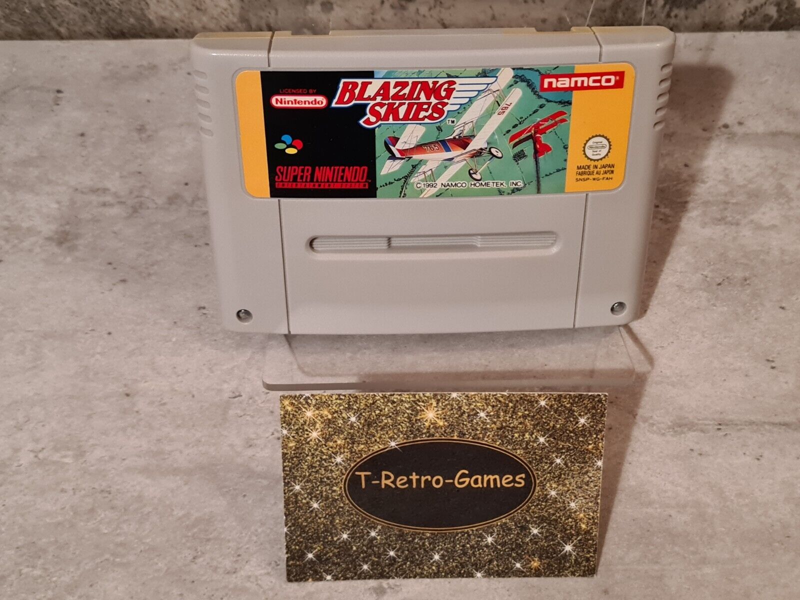 SNES Super Nintendo Blazing Skies Modul FAH - T-Retro-Games 