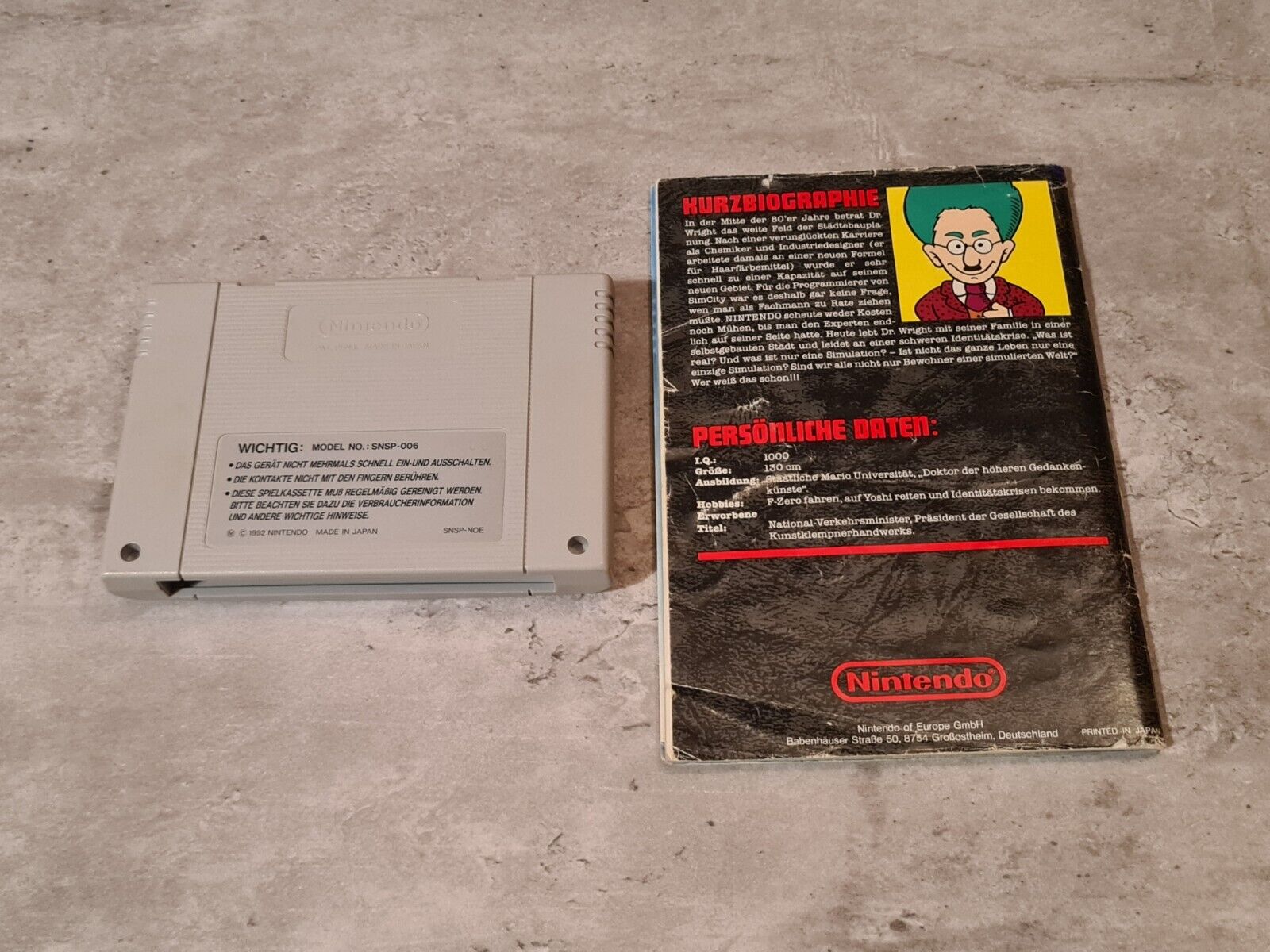 SNES Super Nintendo Sim City mit OVP und Anleitung NOE/SFRG - T-Retro-Games 
