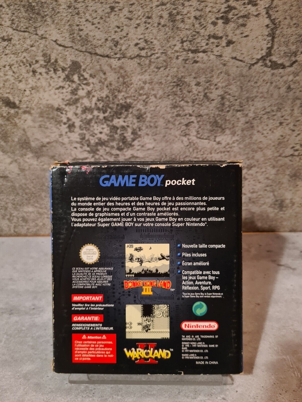 Game Boy Pocket OVP Console Konsole FAH Blau Blue - T-Retro-Games 