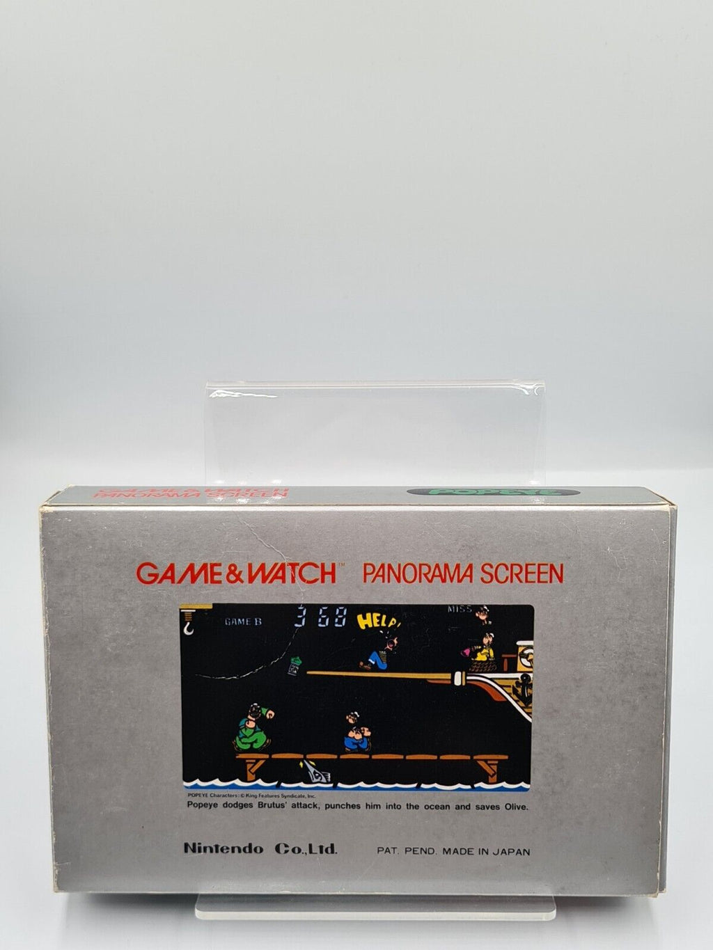 Nintendo Game & Watch Popeye OVP Panorama Screen PG-92 1983 - T-Retro-Games 