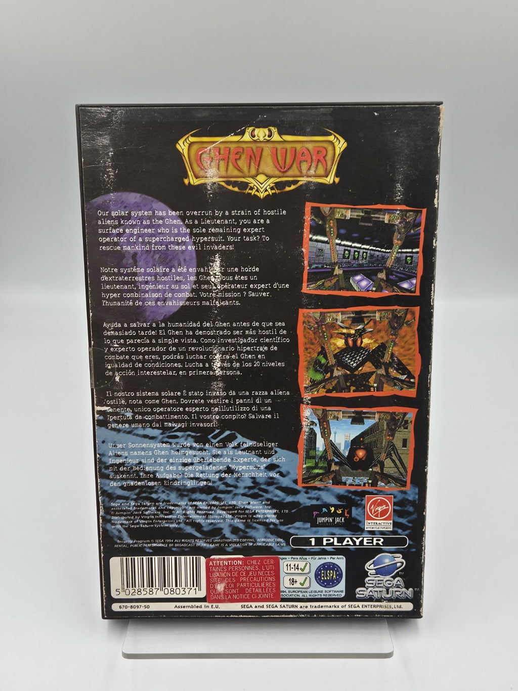 Sega Saturn Spiel Ghen War mit  OVP und Anleitung  Multi Language 