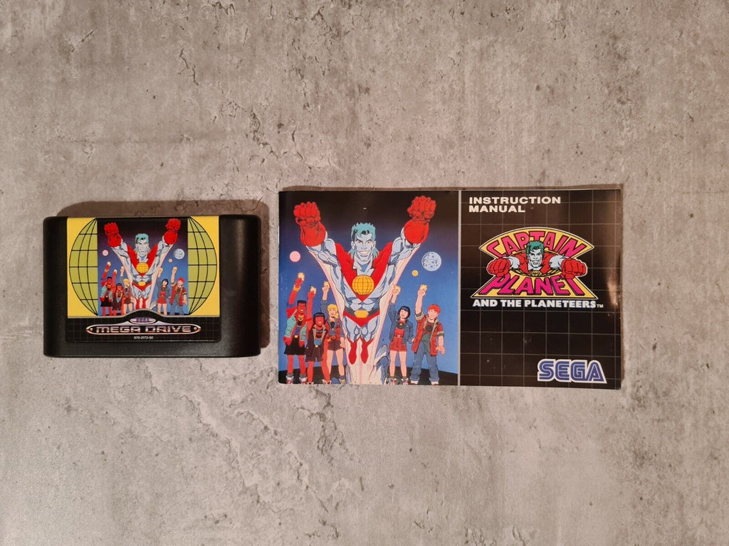 Sega Mega Drive Captain Planet and the Planeteers OVP+ Anleitung Multi Language - T-Retro-Games 