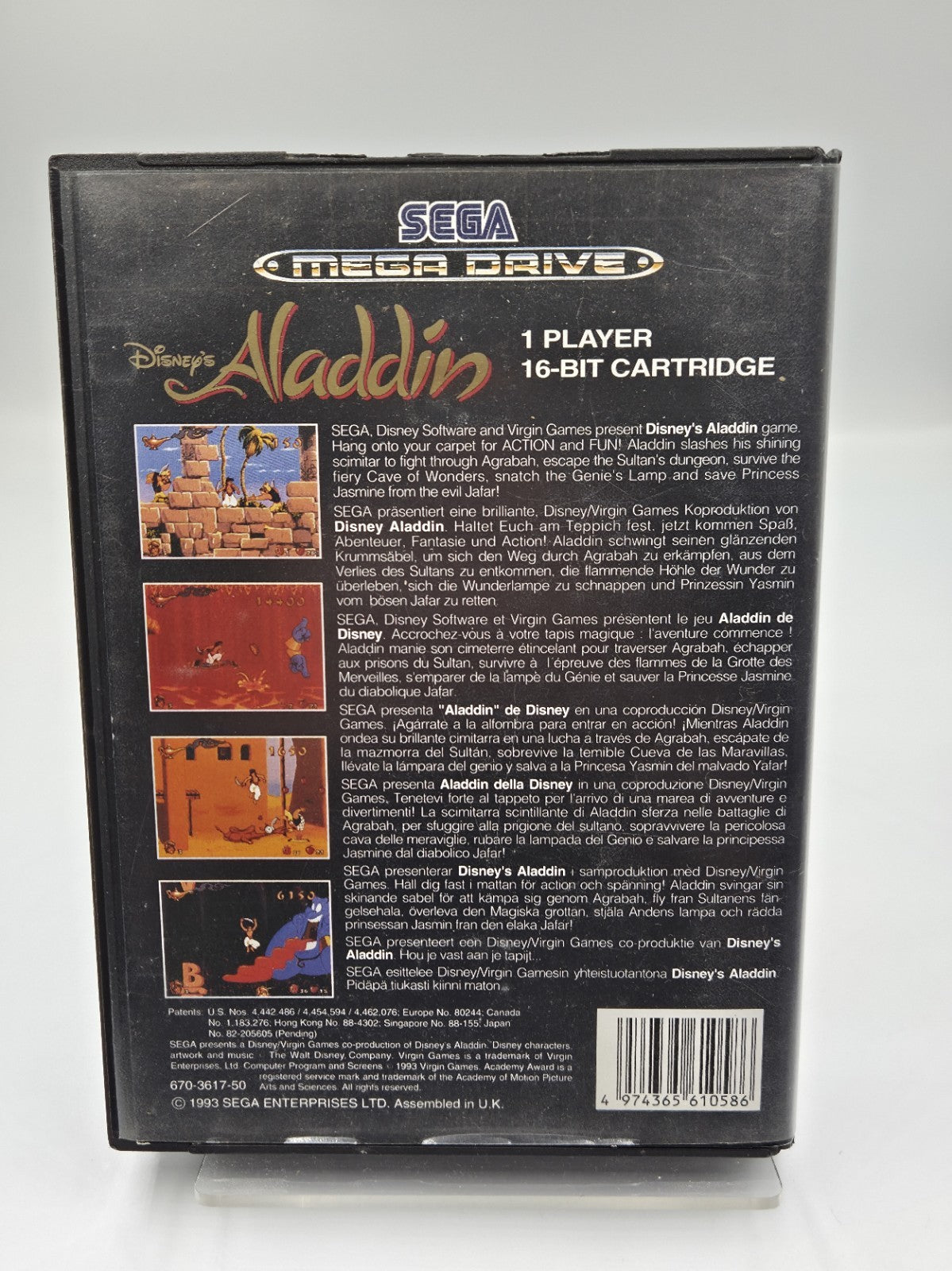 Sega Mega Drive Spiel Disney's Aladdin mit OVP und Anleitung Multilingual 