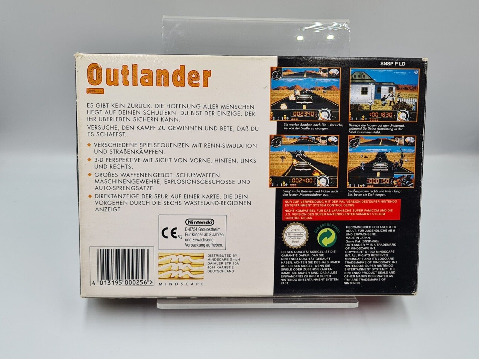 SNES Super Nintendo Outlander mit OVP und Anleitung NOE - T-Retro-Games 