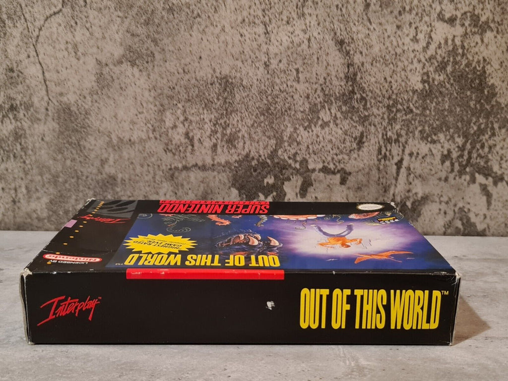 SNES Super Nintendo Out Of This World mit OVP und Anleitung NTSC-USA - T-Retro-Games 