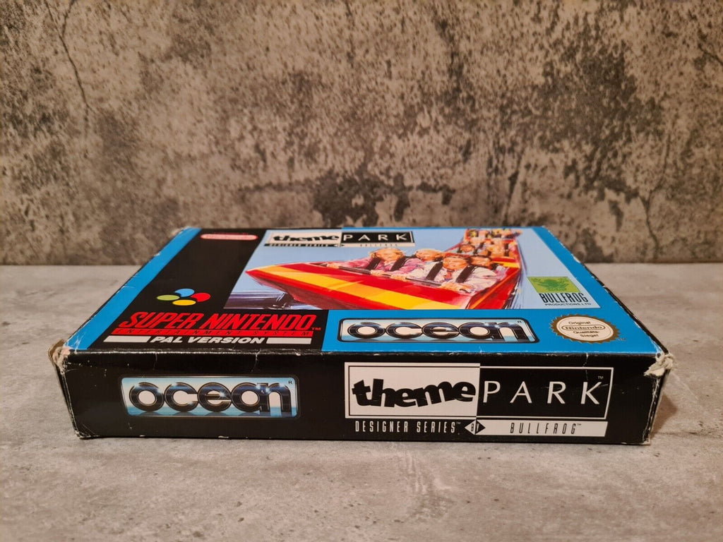 SNES Super Nintendo Theme Park World mit OVP und Anleitung NOE - T-Retro-Games 
