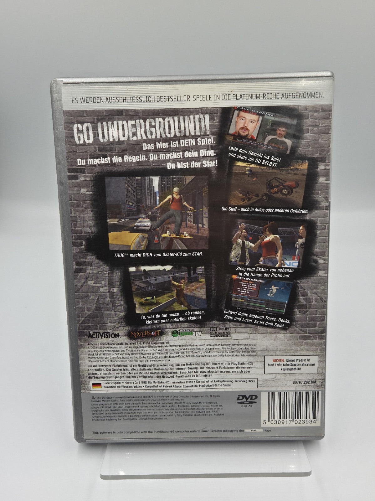 PS2 Playstation 2 Tony Hawk's Underground mit OVP und Anleitung Deutsch