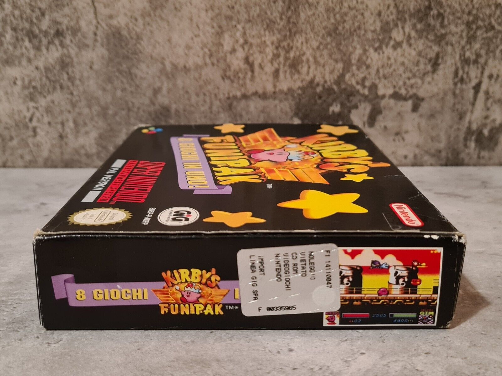 SNES Super Nintendo Kirby's Fun Pak mit OVP und Anleitung ITA - T-Retro-Games 