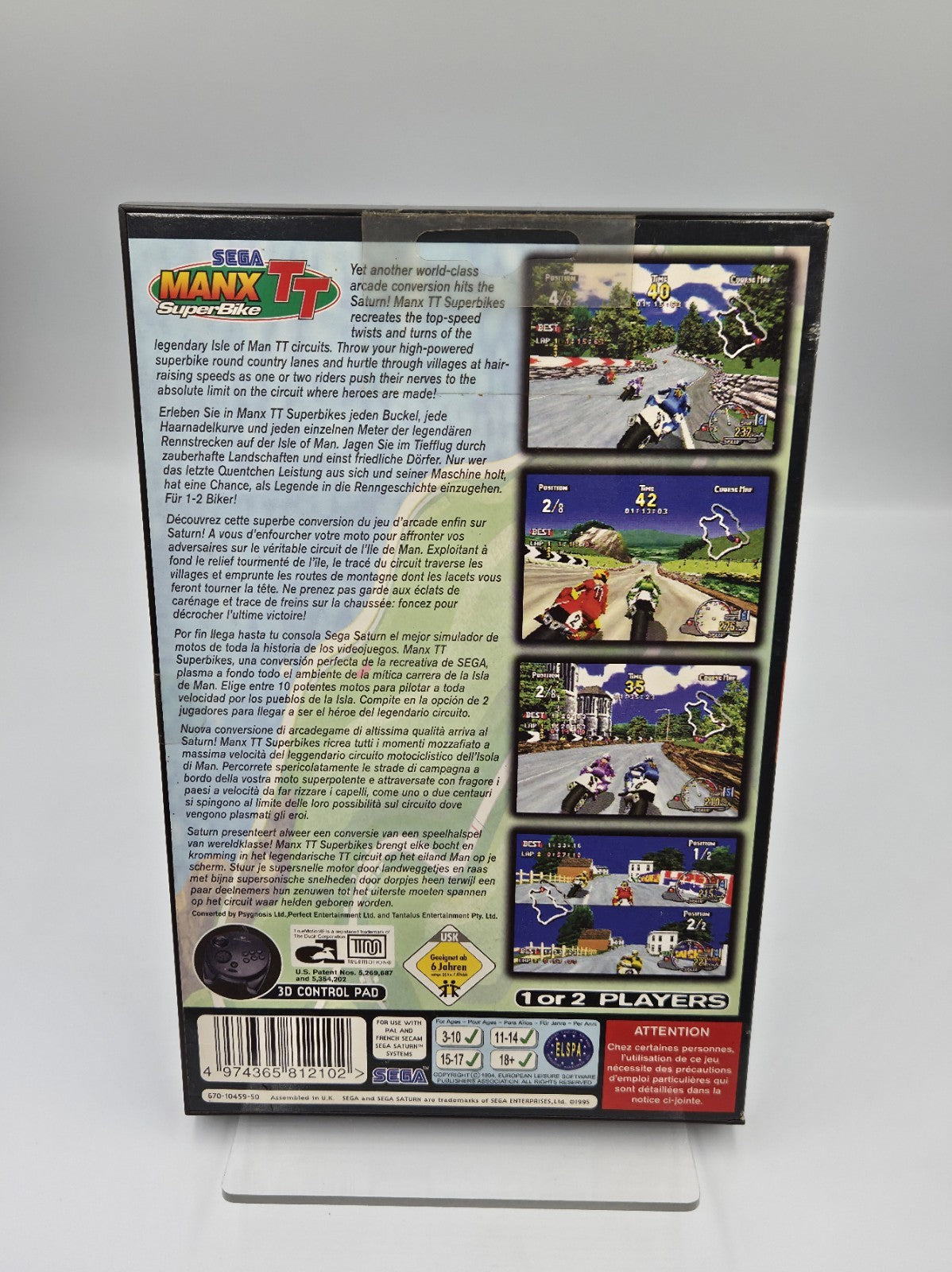 Sega Saturn Spiel Manx TT SuperBike mit OVP und Anleitung Multi Language 