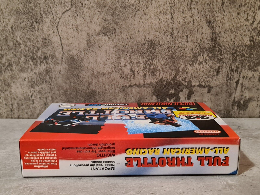 SNES Super Nintendo Full Throttle All American Racing New Old Stock Neu NEW - T-Retro-Games 