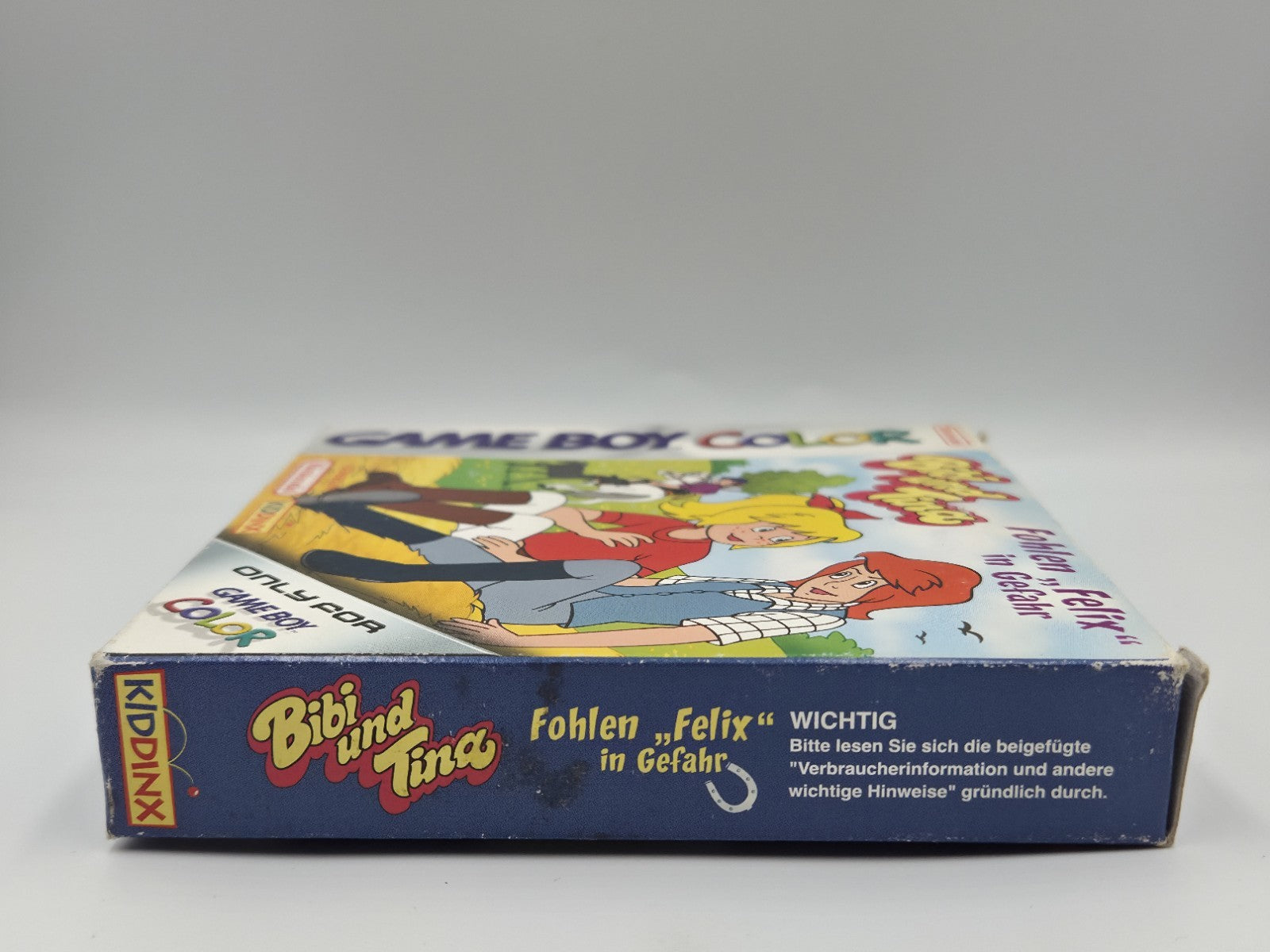 Game Boy Color Bibi und Tina Fohlen Felix in Gefahr mit OVP und Anleitung NOE