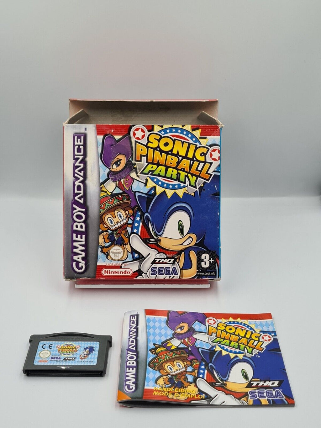 Nintendo Game Boy Advance Sonic Pinball Party mit OVP und Anleitung FAH - T-Retro-Games 