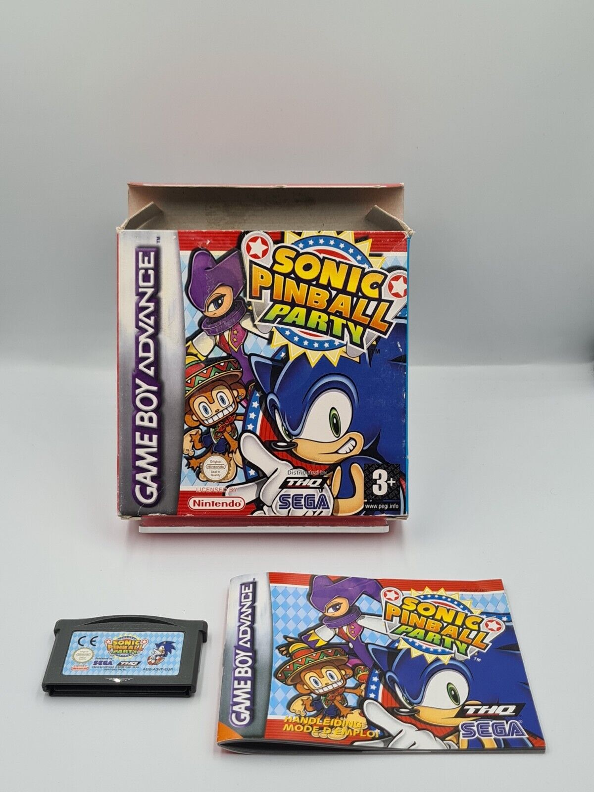 Nintendo Game Boy Advance Sonic Pinball Party mit OVP und Anleitung FAH - T-Retro-Games 