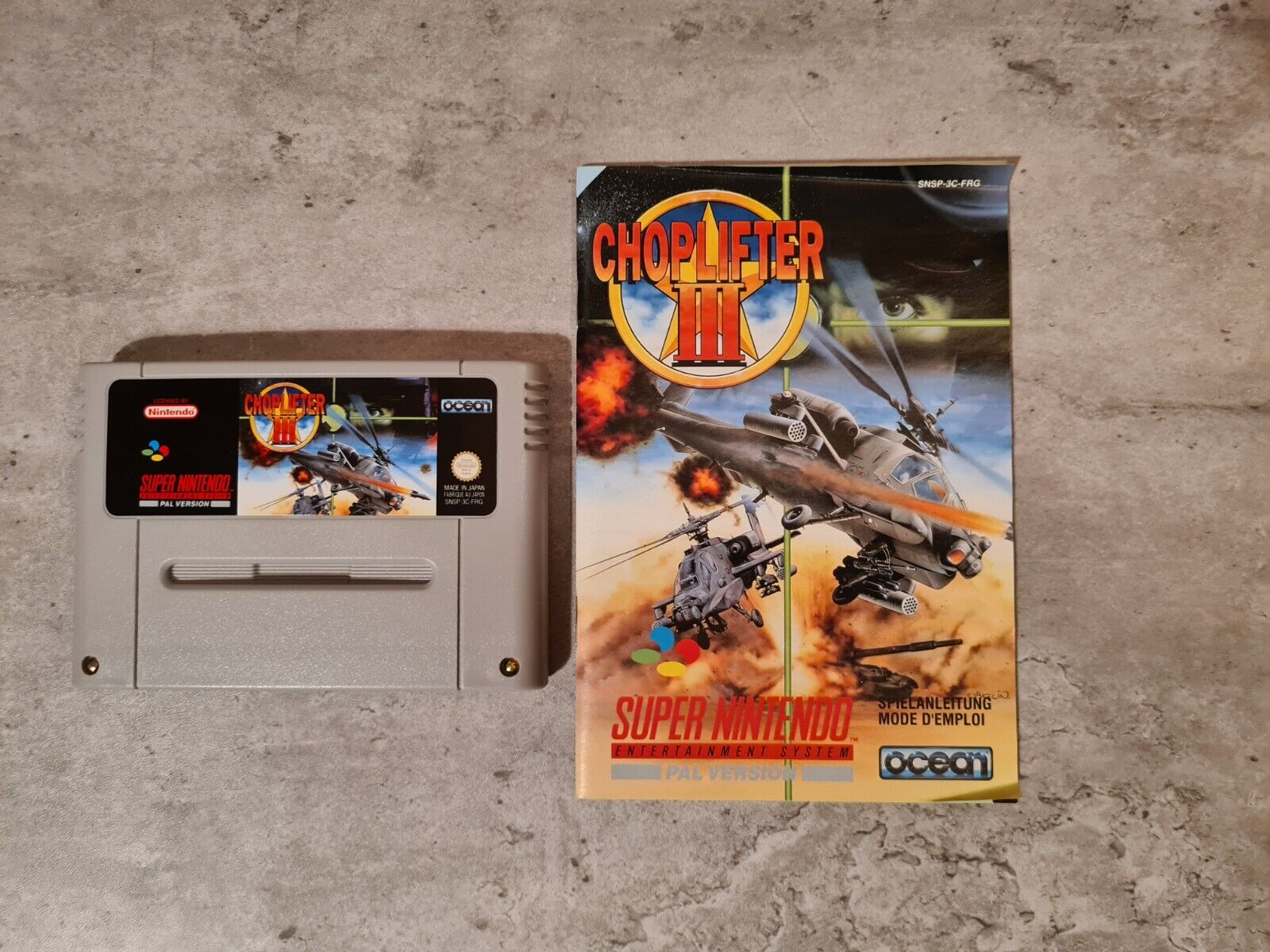 SNES Super Nintendo Choplifter III mit OVP und Anleitung FRG - T-Retro-Games 