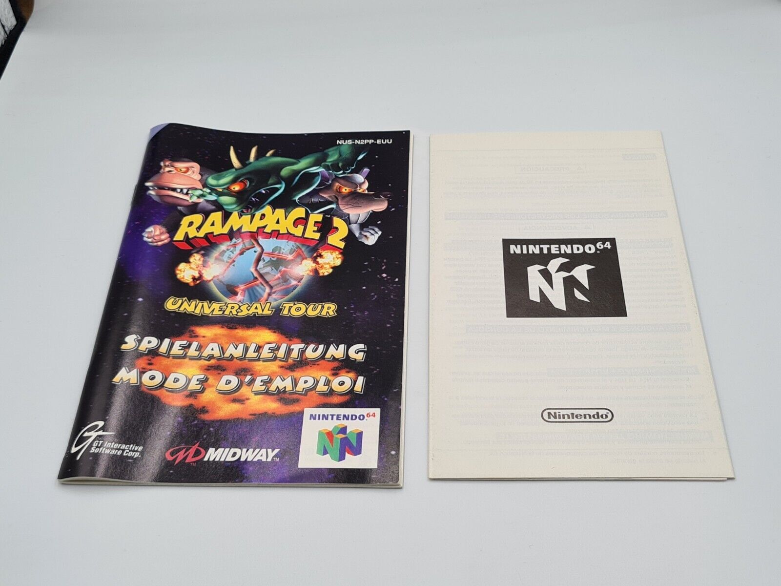 N64 Nintendo 64 Rampage 2 Universal Tour mit OVP und Anleitung EUR - T-Retro-Games 