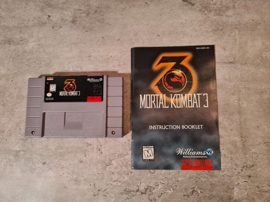 SNES Super Nintendo Mortal Kombat 3 mit OVP und Anleitung NTSC USA - T-Retro-Games 