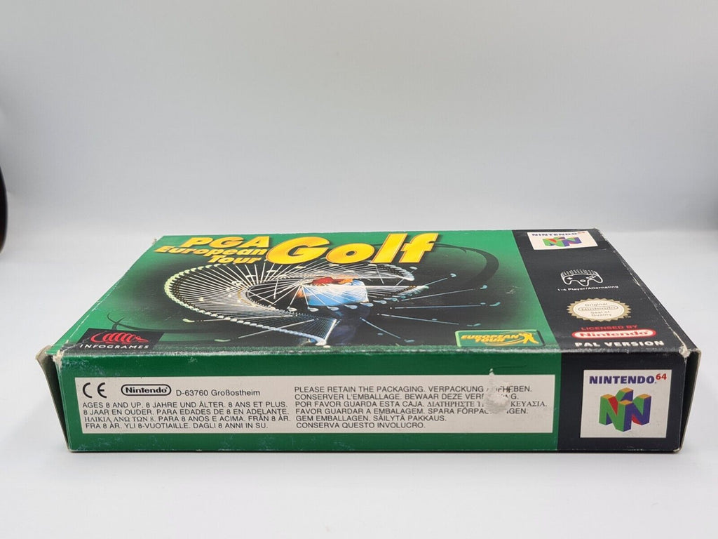 N64 Nintendo 64 PGA European Golf Tour mit OVP und Anleitung EUR - T-Retro-Games 