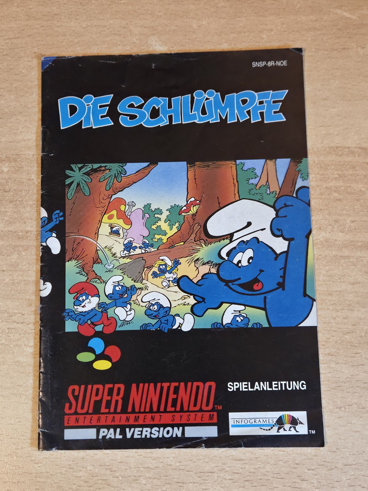 SNES Super Nintendo Die Schlümpfe Spielanleitung Instruction Booklet NOE