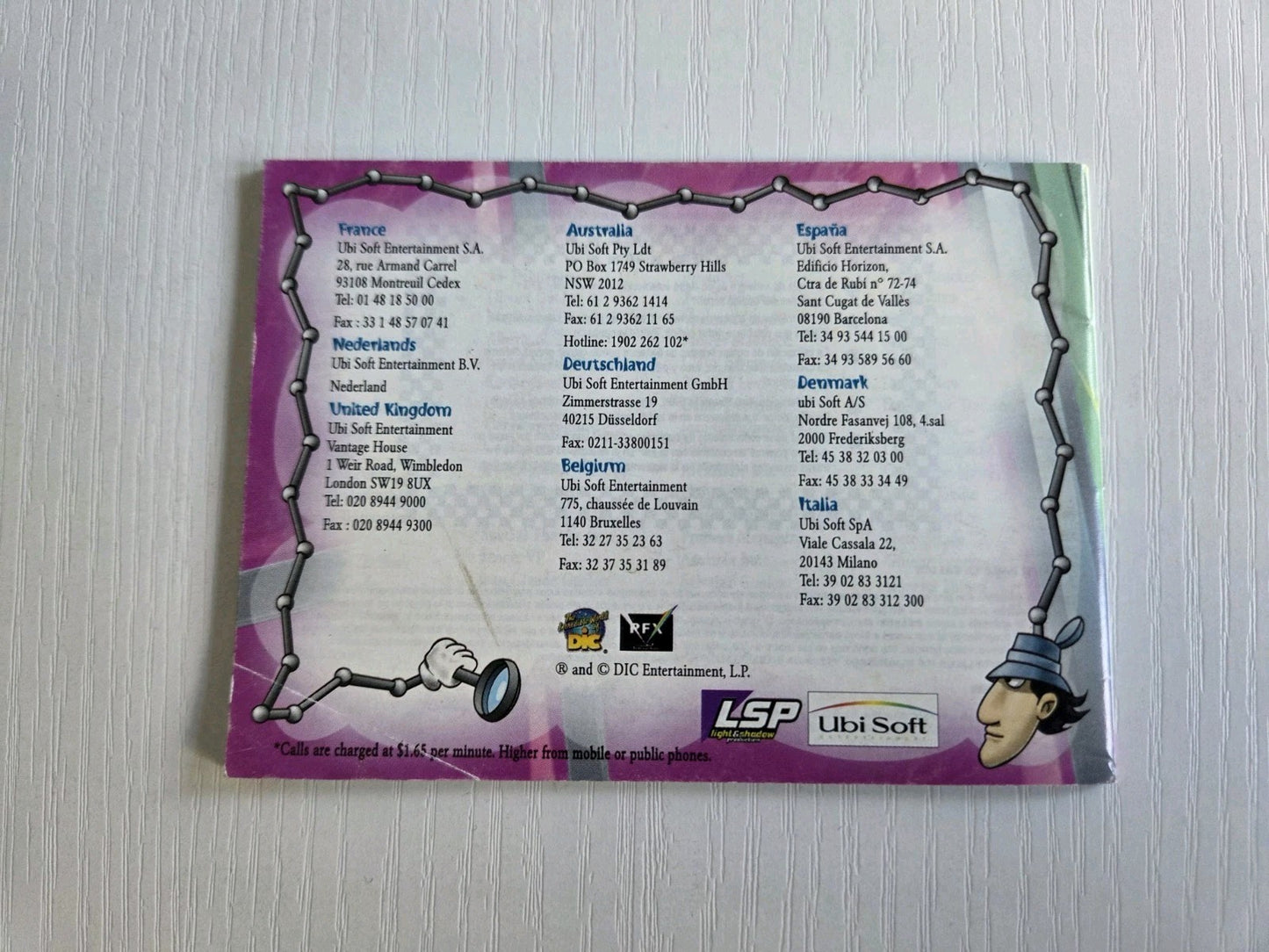 Nintendo Game Boy Color Spielanleitung Inspecteur Gadget Operation Madkactus FRA