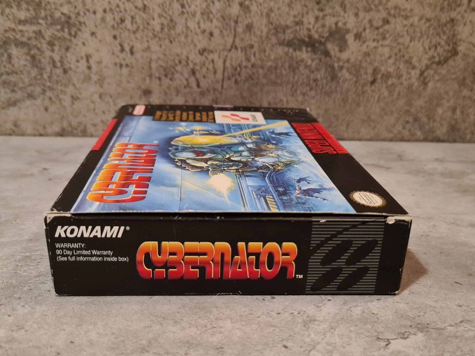 SNES Super Nintendo Cybernator mit OVP und Anleitung NTSC-USA - T-Retro-Games 