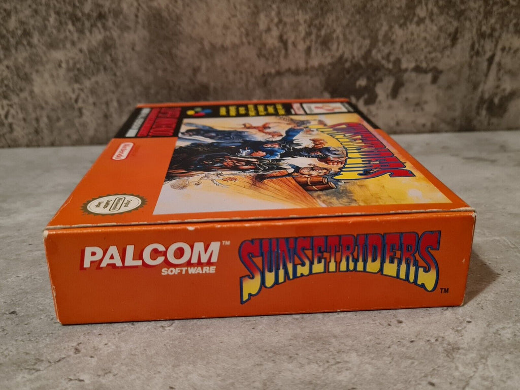 SNES Super Nintendo Sunset Riders mit OVP und Anleitung NOE - T-Retro-Games 