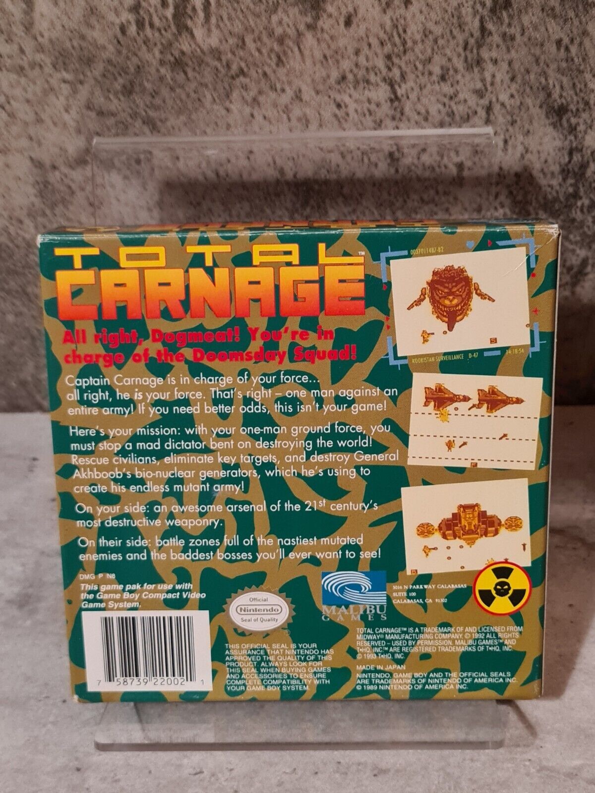 Nintendo Game Boy Classic Total Carnage mit OVP und Anleitung USA - T-Retro-Games 