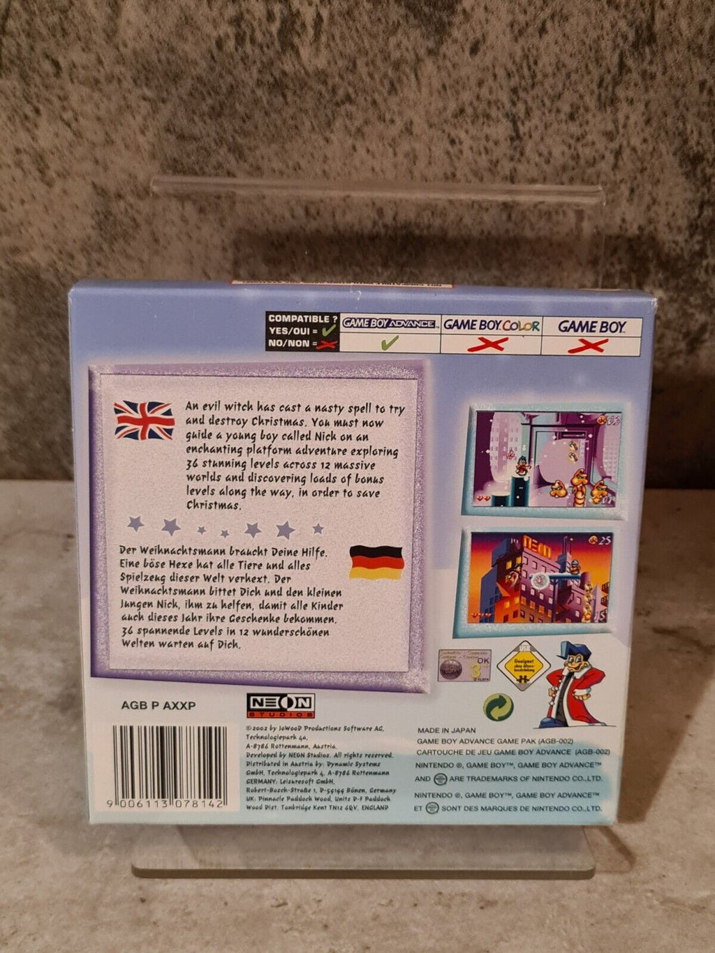 Nintendo Game Boy Advance Santa Claus Jr. Advance mit OVP und Anleitung EUR - T-Retro-Games 