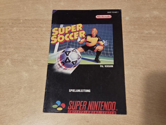 SNES Super Nintendo Super Soccer Spielanleitung Instruction Booklet NOE