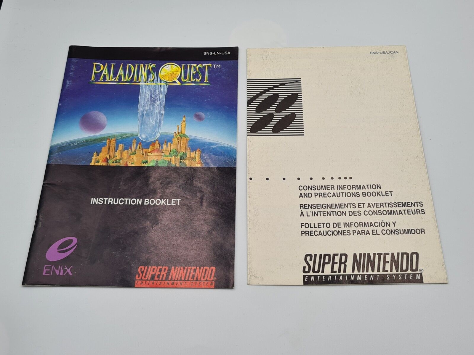 SNES Super Nintendo Paladin's Quest mit OVP und Anleitung + Karte NTSC-USA - T-Retro-Games 