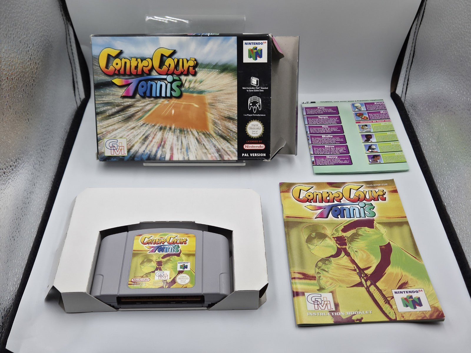 N64 Nintendo 64 Spiel Centre Court Tennis mit OVP und Anleitung EUR