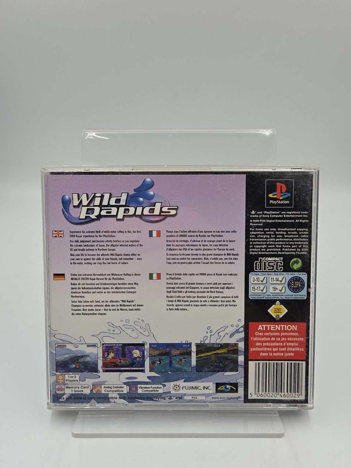 PS1 Playstation 1 Spiel Wild Rapids mit OVP und Anleitung Multilingual