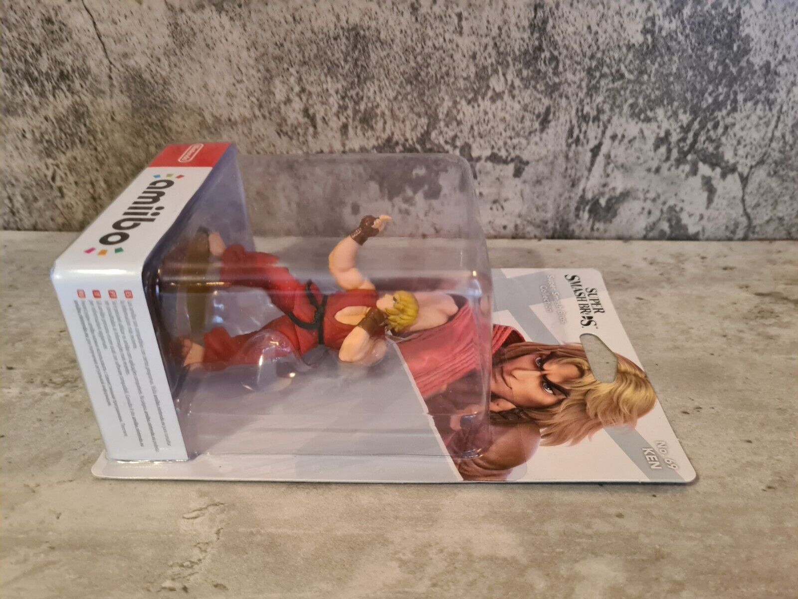 Amiibo Sammlerfigur Super Smash Bros. Ken Neu New Sealed NO. 69 - T-Retro-Games 