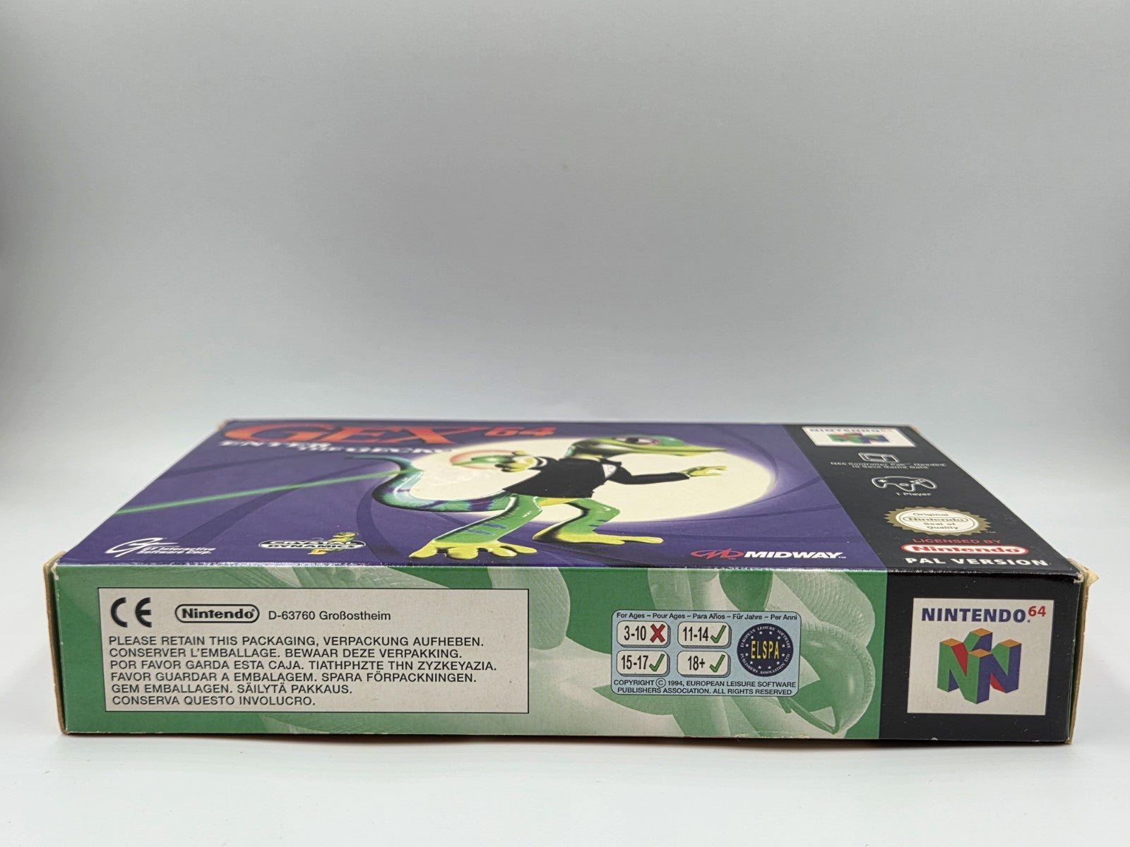 N64 Nintendo 64 Gex 64 Enter The Gecko mit OVP und Anleitung EUR